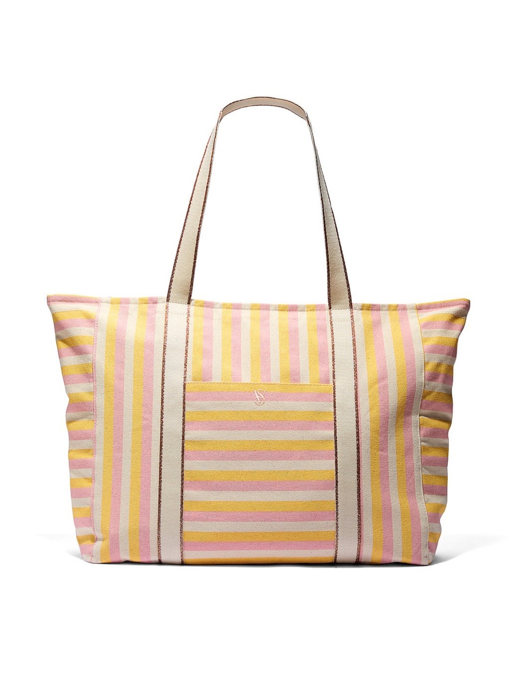 Canvas Striped Tote Bag